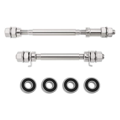 Create idea Robustes Metall-Radnaben-Achsen-Set, 140 mm vorne und 180 mm hinten, Mountainbike-Radnabenachse mit 4 Lagern, Fahrrad-Spindel, Schaltwellenhebel Create idea Robustes Metall-Radnaben-Achsen-Set, 140 mm vorne und 180 mm hinten, Mountainbike-Radnabenachse mit 4 Lagern, Fahrrad-Spindel, Schaltwellenhebel von Create idea