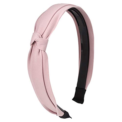 CreoQIJI Schweißband Tennis ​ Strick Stirnbänder Damen (Pink, One Size) von CreoQIJI