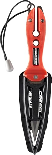 CRESSI Unisex-Adult Striker Knife Tauchermesser, Rot/Schwarz, 22 cm CRESSI Unisex-Adult Striker Knife Tauchermesser, Rot/Schwarz, 22 cm von CRESSI