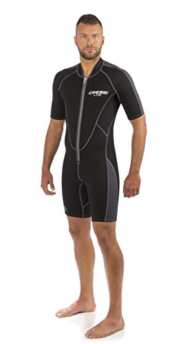 Cressi, Lido Man 2 mm, Shorty Neoprenanzug aus hochelastischem Neopren, Herren, Schwarz-Grau, XL Cressi, Lido Man 2 mm, Shorty Neoprenanzug aus hochelastischem Neopren, Herren, Schwarz-Grau, XL von CRESSI