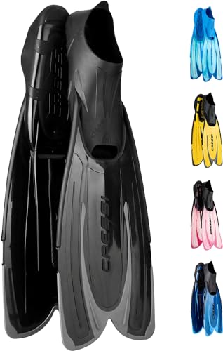 Cressi Agua - Unisex Premium Flossen Self Adjusting zum Tauchen, Apnoe, Schnorcheln und Schwimmen, Schwarz (Schwarz/Silber), 43/44 Cressi Agua - Unisex Premium Flossen Self Adjusting zum Tauchen, Apnoe, Schnorcheln und Schwimmen, Schwarz (Schwarz/Silber), 43/44 von CRESSI
