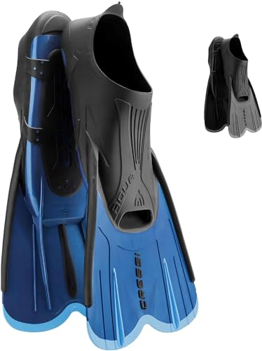 Cressi Agua Short Flossen Kurze Schnorchel-und Schwimmflossen, Blau, 31/32 von Cressi