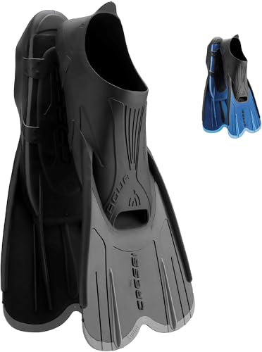 Cressi Agua hochwertige Schwimmflossen, Flossen zum Schwimmen und Schnorcheln, unisex, schwarz/silber, 43/44 (8/9) von CRESSI