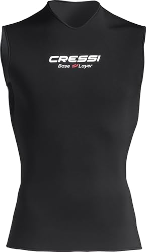 Cressi Base Layer Core Vest Lady 2.5mm - Ärmelloser Unteranzug für Frauen, Schwarz von Cressi