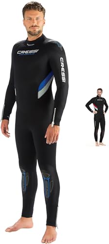 Cressi Castoro Man Monopiece Wetsuit - Tauchanzug für Herren, Neopren 7 mm, Schwarz/Blau, S Cressi Castoro Man Monopiece Wetsuit - Tauchanzug für Herren, Neopren 7 mm, Schwarz/Blau, S von CRESSI