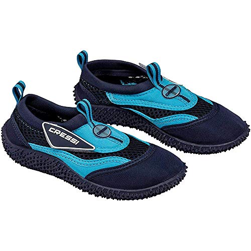 Cressi Coral Jr - Kinder Badeschuhe für Pool und Strand, Mehrfarbig (Blau/Hellblau), 24 EU von Cressi