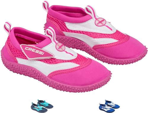 Cressi Coral Jr - Kinder Badeschuhe für Pool und Strand, Mehrfarbig (Rosa/Weiß), 32 EU von CRESSI