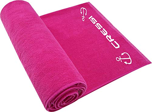 Cressi Cotton Frame Beach Towel - Erwachsene Strandtuch/Hochwertiges Sporthandtuch 90x180cm, fuchsia von Cressi