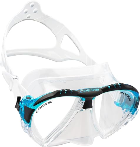 cressi Matrix Tauchen Schnorcheln Maske, Transparente/Aquamarin, Einheitsgröße von Cressi