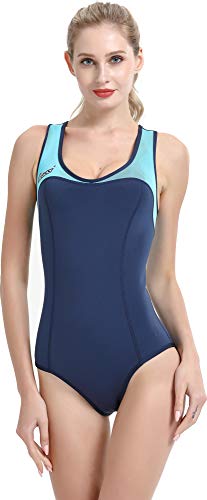 Cressi Damen DEA Swimming Wetsuit Neopren Badeanzug 1mm Neoprenanzug, Blau/Hellblau, S/2 von Cressi