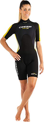 Cressi Damen Med X Lady Shorty Neoprenanzug, Schwarz/Gelb/Silber, XS/1 Cressi Damen Med X Lady Shorty Neoprenanzug, Schwarz/Gelb/Silber, XS/1 von CRESSI