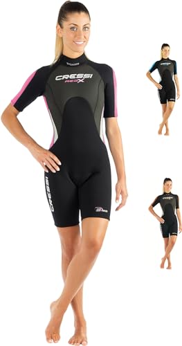 Cressi Damen Med X Lady Shorty Neoprenanzug, Schwarz/Rosa/Silber, M/3 Cressi Damen Med X Lady Shorty Neoprenanzug, Schwarz/Rosa/Silber, M/3 von CRESSI