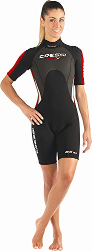 Cressi Damen Med X Lady Shorty Neoprenanzug, Schwarz/Rot/Silber, S/2 Cressi Damen Med X Lady Shorty Neoprenanzug, Schwarz/Rot/Silber, S/2 von CRESSI