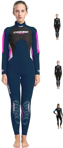Cressi Damen Morea Lady Wetsuit Full 3mm, Rosa/Blau/Silber, 3XL Cressi Damen Morea Lady Wetsuit Full 3mm, Rosa/Blau/Silber, 3XL von CRESSI
