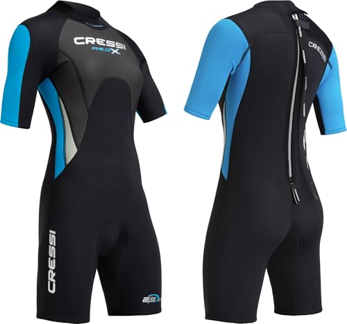 Cressi Damen Med X Lady Shorty Neoprenanzug, Schwarz/Blau/Silber, XS/1 Cressi Damen Med X Lady Shorty Neoprenanzug, Schwarz/Blau/Silber, XS/1 von CRESSI