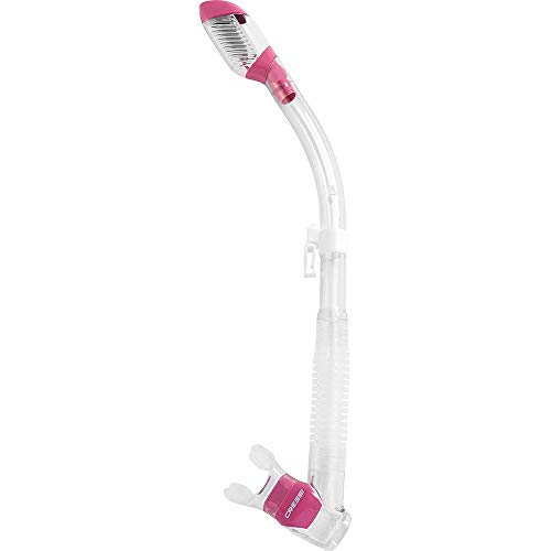CRESSI Dry Snorkel Clear/Pink - Unisex Premium Trockenschnorchel für Tauchen/Apnoe/Schnorcheln, Transparent/Rosa, Einheitsgröße von Cressi