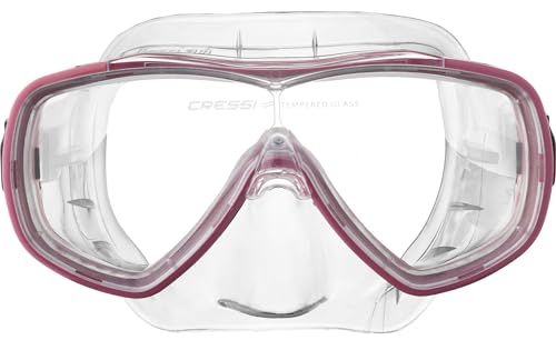 Cressi Onda Mask -Onda Schnorchelmaske, Transparent/Rosa, Einheitsgröße, Erwachsene Unisex von Cressi