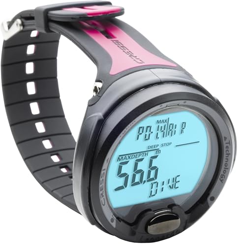 Cressi KS770054 Leonardo Dive Computer, Schwarz/Rosa von Cressi