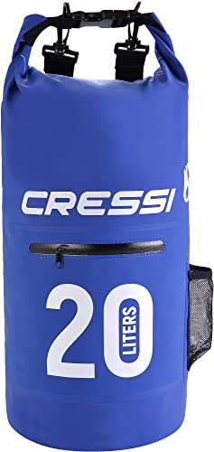 Cressi Dry Bag with Zip - Wasserdichte Taschen mit langem verstellbaren Schulterriemen - Für Tauchen, Bootfahren, Kajak, Angeln, Rafting, Schwimmen, Camping und Snowboarden von Cressi
