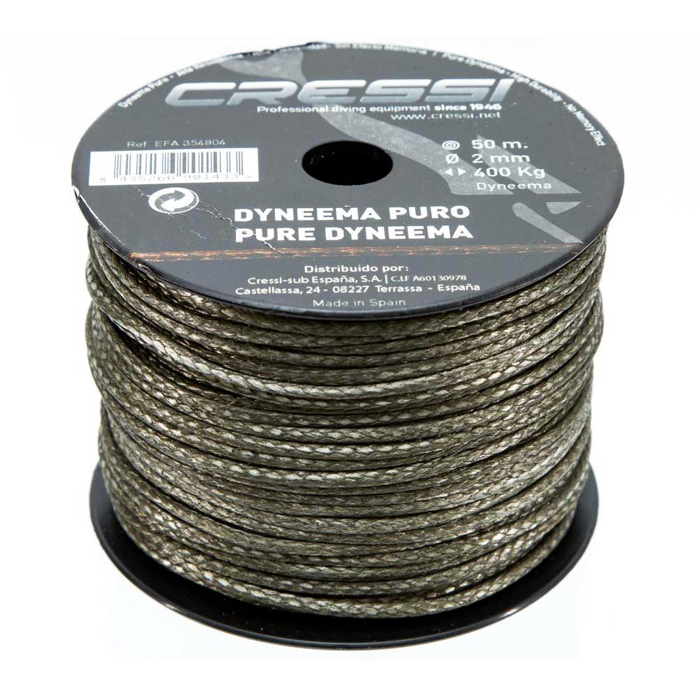 Cressi Dyneema 50 M Dyneema Rope Grün 2.00 mm von Cressi