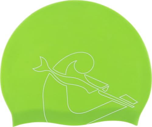 Cressi Eddie Swim Cap - Badekappe Unisex, Limette/Weiß, Einheitsgröße Cressi Eddie Swim Cap - Badekappe Unisex, Limette/Weiß, Einheitsgröße von CRESSI