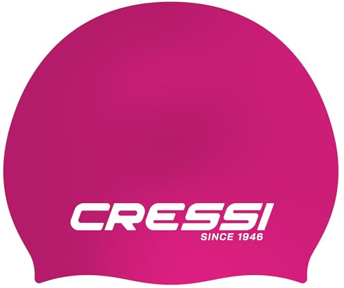 Cressi Eddie Swim Cap - Badekappe Unisex, Rosa/Weiß, Einheitsgröße von Cressi