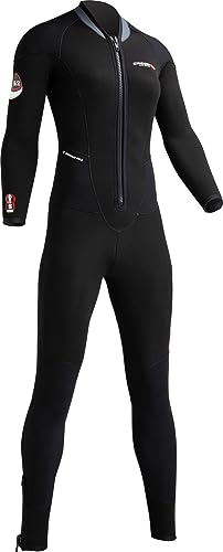 Cressi Endurance Lady Monopiece Wetsuit 5mm - Damen All-In-One Overall Tauchanzug Aus 5mm Neopren Für Taucher Und Schnorchler, Schwarz, M/3 von Cressi