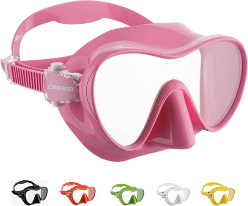 Cressi F1 Maske - Rahmenlose Maske zum Tauchen und Schnorcheln, Rosa, Einheitsgröße, Unisex Erwachsene von Cressi