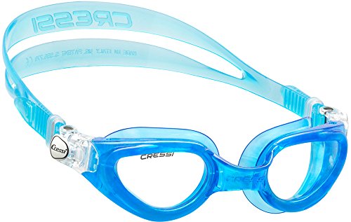 CRESSI Right Goggles Blue/Blue - Schwimmbrille Erwachsene für Schwimmen, Pool und Wassersport, Anti-Fog 100% Anti UV, Blau/Blau - Klar Gläsern, Einheitsgröße von Cressi