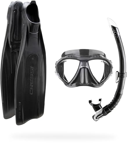 Cressi Erwachsene Pro Star Bag Schnorchelset, Schwarz, 39/40 Cressi Erwachsene Pro Star Bag Schnorchelset, Schwarz, 39/40 von CRESSI