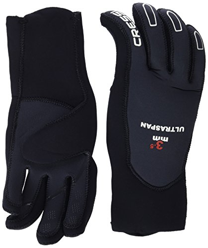 Cressi Erwachsene Tauchhandschuhe Ultraspan Gloves, Schwarz/Grau, XS, LX476310 von Cressi