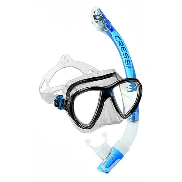 Cressi Evo Big Eyes And Alpha Ultra Dry Set Blau,Schwarz von Cressi