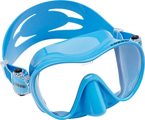 Cressi F1 Mask - Rahmenlose Maske zum Tauchen und Schnorcheln, Blau, Kleine Größe, Unisex für Erwachsene/Junioren Cressi F1 Mask - Rahmenlose Maske zum Tauchen und Schnorcheln, Blau, Kleine Größe, Unisex für Erwachsene/Junioren von CRESSI