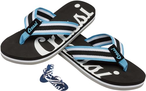 Cressi Flip Flop Portofino, Schwarz/HellBlau, 41, XVB9575141 von Cressi