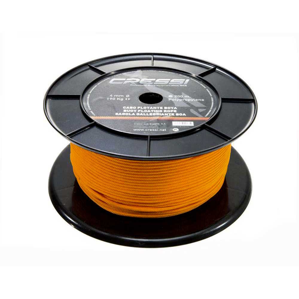 Cressi Floating Buoy Line 4 Mm 200 Mts Rope Orange 4.00 mm von Cressi