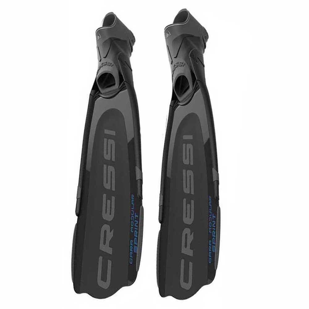 Cressi Gara Modular Sprint Apnea Fins Schwarz EU 36-37 von Cressi