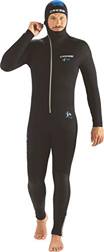 Cressi Diver Man All-in-One - Einteiliger Ultrastretch Neoprenanzug zum Tauchen, Herren 5mm, Schwarz/Blau, S von Cressi