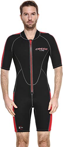 Cressi, Lido Man 2 mm, Shorty Neoprenanzug aus hochelastischem Neopren, Herren, Schwarz-Rot, M Cressi, Lido Man 2 mm, Shorty Neoprenanzug aus hochelastischem Neopren, Herren, Schwarz-Rot, M von CRESSI