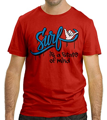 Cressi Herren SURF is A State of Mind T-Shirt, Rot, M Cressi Herren SURF is A State of Mind T-Shirt, Rot, M von CRESSI