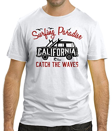 Cressi Herren Surfing Paradise T-Shirt, Weiß, L Cressi Herren Surfing Paradise T-Shirt, Weiß, L von CRESSI