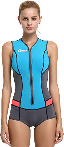 Cressi Idra Neoprene Swimsuit 2mm - Damen Swimming Wetsuit Neopren Badeanzug 2mm Neoprenanzug von Cressi