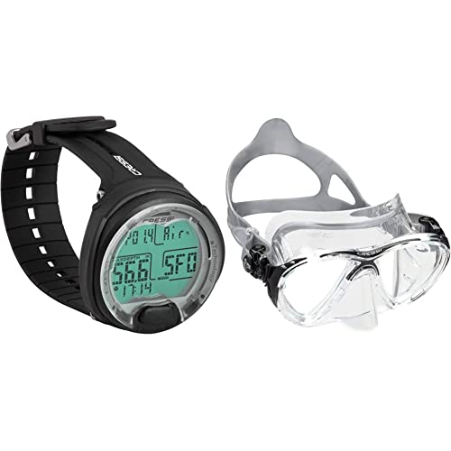 Cressi KS770000 Leonardo Dive Computer, Schwarz & Tauchmaske Crystal Big Eyes Evo, schwarz Cressi KS770000 Leonardo Dive Computer, Schwarz & Tauchmaske Crystal Big Eyes Evo, schwarz von CRESSI