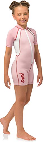 Cressi Kid Shorty Wetsuit 1.5 mm - Shorty Neoprenanzug für Kinder Ultra Stretch Neopren, Rosa/Weiß, XXL (7/8 Jahre) von Cressi