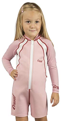 Cressi Kids Long Sleeve Swimsuit Kinder Unisex Shorty Neoprenanzug Ultra Stretch Rosa L (4 Jahre) von Cressi