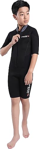 Cressi Endurance Kid Shorty Wetsuit 3mm - Neopren Shorty 3mm Für Kinder und Jugendliche Taucher Und Schnorchler, Schwarz/Grau Cressi Endurance Kid Shorty Wetsuit 3mm - Neopren Shorty 3mm Für Kinder und Jugendliche Taucher Und Schnorchler, Schwarz/Grau von CRESSI