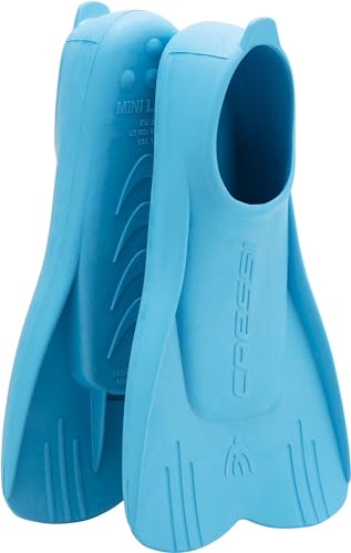 Cressi Mini Light Fins - Kurze Unisex-Kinderflossen zum Tauchen, Schnorcheln und Schwimmen, Azurblau, 25/28 von Cressi