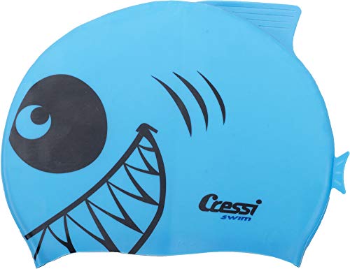 Cressi Kinder Silicone Kids Cap Shark Bademütze/schwimmkappe, Hellblau, Uni Cressi Kinder Silicone Kids Cap Shark Bademütze/schwimmkappe, Hellblau, Uni von CRESSI