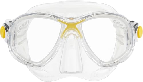 Cressi Marea Jr - Maske zum Tauchen und Schnorcheln, Klar/Gelb, Einheitsgröße, Kinder Unisex Cressi Marea Jr - Maske zum Tauchen und Schnorcheln, Klar/Gelb, Einheitsgröße, Kinder Unisex von CRESSI