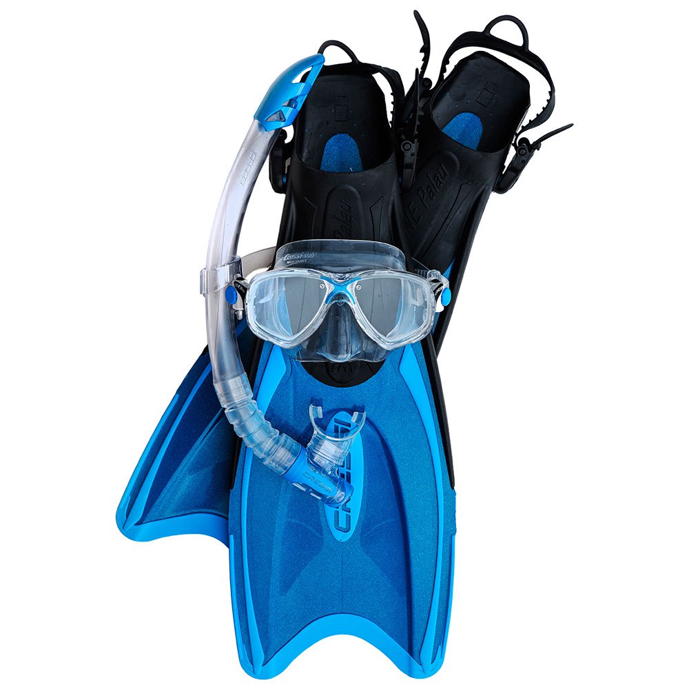 Cressi Kit Palau Marea Palau Gamma Snorkeling Set Blau EU 35-38 von Cressi