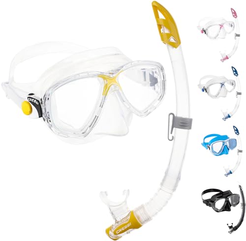 Cressi Marea Vip - Marea Maske + Schnorchel Mexico Tauchen und Schnorcheln, Klar/Gelb, Einheitsgröße, Unisex Cressi Marea Vip - Marea Maske + Schnorchel Mexico Tauchen und Schnorcheln, Klar/Gelb, Einheitsgröße, Unisex von CRESSI